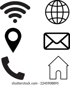  Contact us icon vector set . Communication icon set