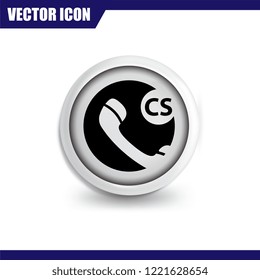 Contact Us icon vector template. E-commerce icon sign element