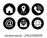 Contact us icon vector. web icon vector. business card contact information icon.