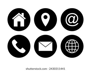 Contact us icon vector. web icon vector. business card contact information icon.