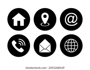 Contact us icon vector. web icon vector. business card contact information icon.