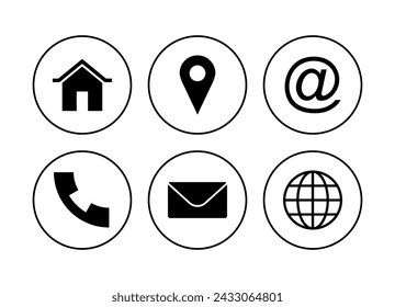 Contact us icon vector. web icon vector. business card contact information icon.