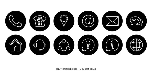 Kontaktieren Sie uns Icon Vektor. Web Icon Vektor. Visitenkarte Kontaktinformationen Icon.