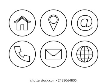 Contact us icon vector. web icon vector. business card contact information icon.