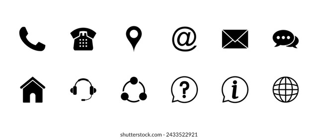 Icono de vector. vector de icono web. icono de información de contacto de tarjeta de visita.