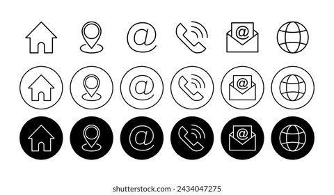 Icono de vector. vector de icono web. icono de información de contacto de tarjeta de visita.