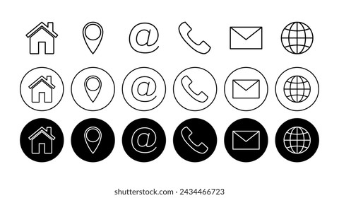 Contact us icon vector. web icon vector. business card contact information icon.