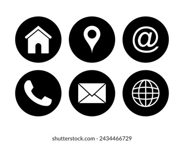 Contact us icon vector. web icon vector. business card contact information icon.