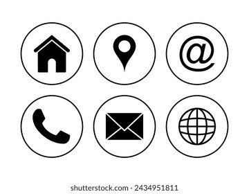 Contact us icon vector. web icon vector. business card contact information icon.