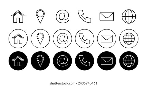 Contact us icon vector. web icon vector. business card contact information icon.