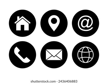 Contact us icon vector. web icon vector. business card contact information icon.