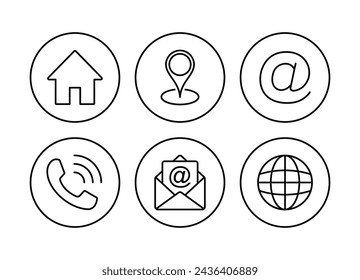 Contact us icon vector. web icon vector. business card contact information icon.