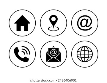 Contact us icon vector. web icon vector. business card contact information icon.