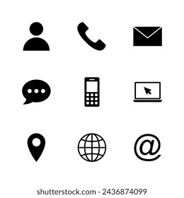 Contact us icon vector. web icon vector. business card contact information icon.