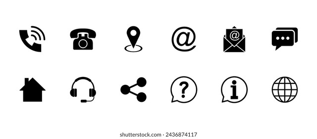 Icono de vector. vector de icono web. icono de información de contacto de tarjeta de visita.