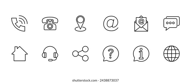 Kontaktieren Sie uns Icon Vektor. Web Icon Vektor. Visitenkarte Kontaktinformationen Icon.