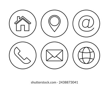 Contact us icon vector. web icon vector. business card contact information icon.