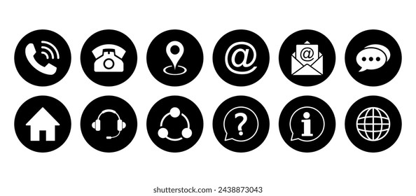 Kontaktieren Sie uns Icon Vektor. Web Icon Vektor. Visitenkarte Kontaktinformationen Icon.