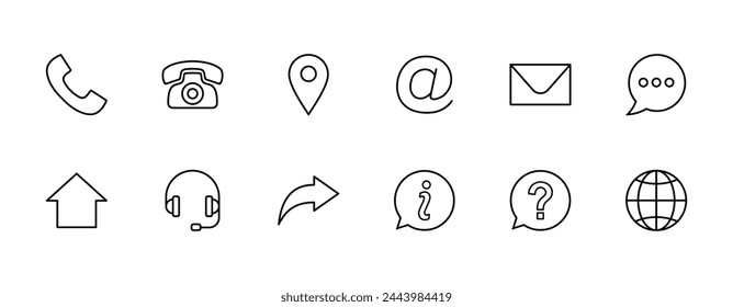 Contact us icon vector. web icon vector. business card contact information icon.