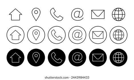 Contact us icon vector. web icon vector. business card contact information icon.