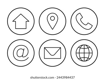 Contact us icon vector. web icon vector. business card contact information icon.