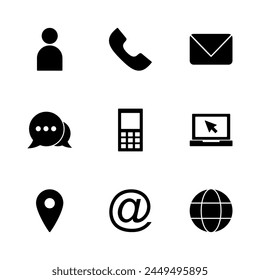 Contact us icon vector. web icon vector. business card contact information icon.
