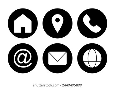 Contact us icon vector. web icon vector. business card contact information icon.