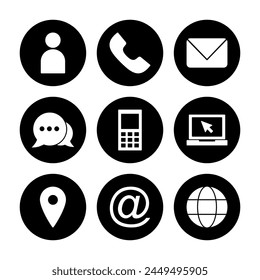 Contact us icon vector. web icon vector. business card contact information icon.