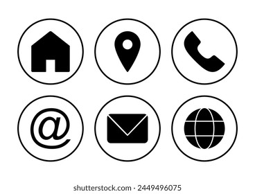 Contact us icon vector. web icon vector. business card contact information icon.