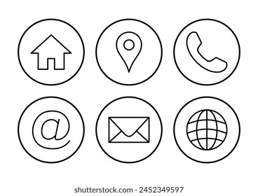 Contact us icon vector. web icon vector. business card contact information icon.