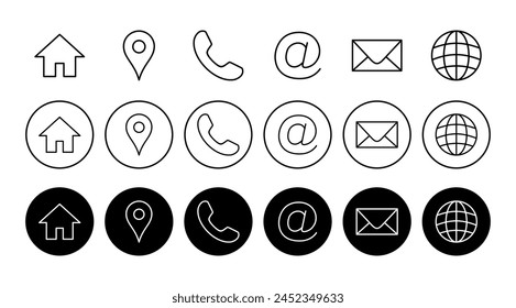 Contact us icon vector. web icon vector. business card contact information icon.