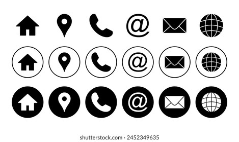 Contact us icon vector. web icon vector. business card contact information icon.