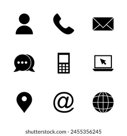 Contact us icon vector. web icon vector. business card contact information icon.
