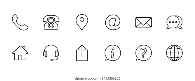 Contact us icon vector. web icon vector. business card contact information icon.