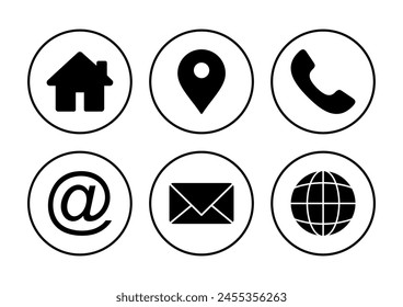 Contact us icon vector. web icon vector. business card contact information icon.