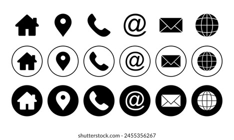 Contact us icon vector. web icon vector. business card contact information icon.