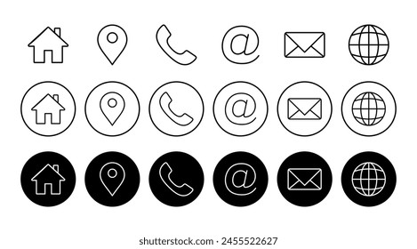 Contact us icon vector. web icon vector. business card contact information icon.