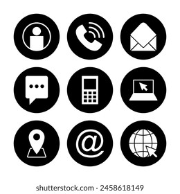 Contact us icon vector. web icon vector. business card contact information icon.