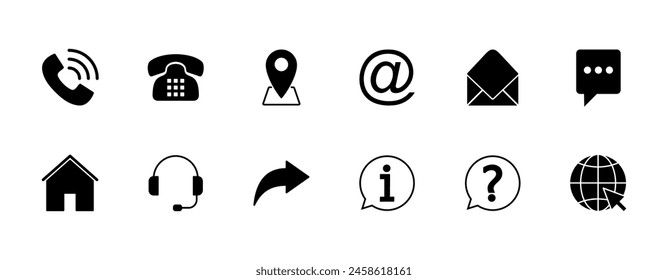 Contact us icon vector. web icon vector. business card contact information icon.