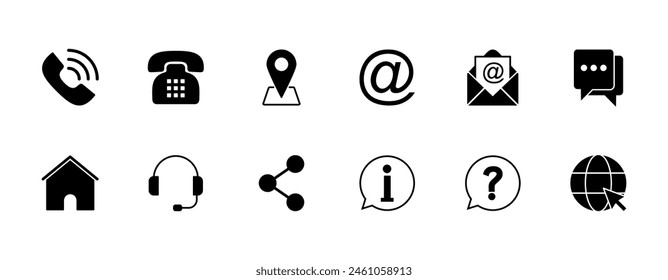 Contact us icon vector. web icon vector. business card contact information icon.