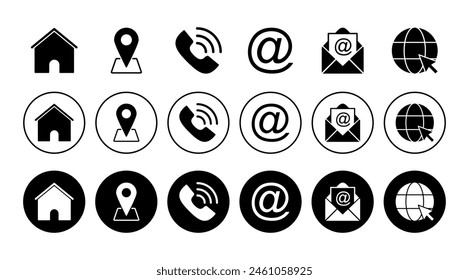 Contact us icon vector. web icon vector. business card contact information icon.
