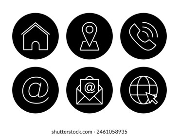 Contact us icon vector. web icon vector. business card contact information icon.