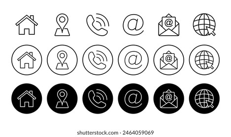 Contact us icon vector. web icon vector. business card contact information icon.