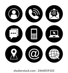 Contact us icon vector. web icon vector. business card contact information icon.