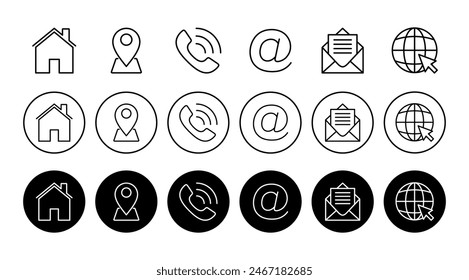 Contact us icon vector. web icon vector. business card contact information icon.