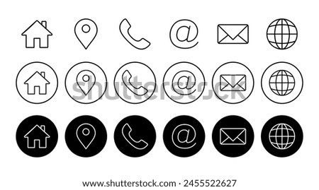 Contact us icon vector. web icon vector. business card contact information icon.