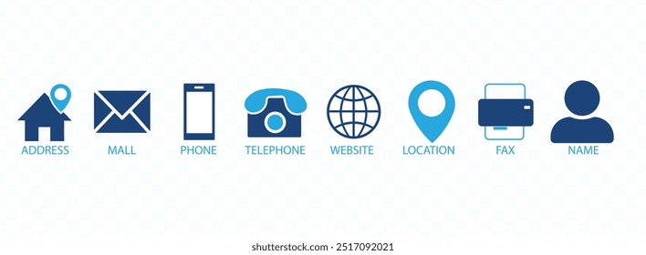 Contact us icon. Web icons set , home, call, email, address, location, globe, fax, message, envelope, mobile, telephone, website, icon . Communication