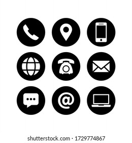 Contact us icon. Website icon symbol. Communication icon set
