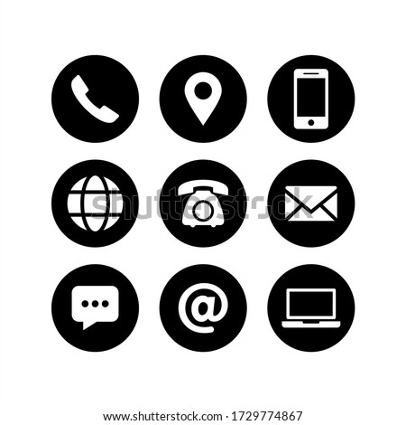 Contact us icon. Website icon symbol. Communication icon set