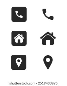 Contact us icons collection stock illustration